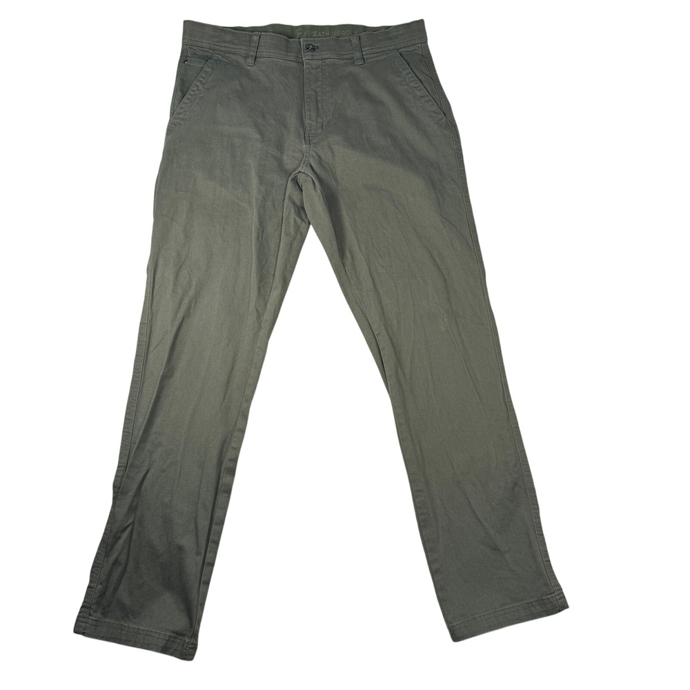 Weatherproof Utility Pants Mens 32x32 Green Excellent Cotton‎ Spandex Beetle